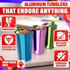 6pcs Aluminum Drinking Glasses Aluminum Tumblers Aluminum Cups 15 Oz Modern New