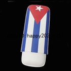 Vintage Portable Leather Flag Cigar Cases 2 Tube Cigar Smoking Humidor Travel