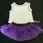 Build-a-bear Butterfly Tank Top  Gems  Purple Tutu Skirt Teddy Clothes Outfit