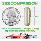 Size 00 Clear Empty Gelatin Pill Capsules Kosher Gel Caps Gluten-free 1000 Count