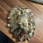 Vintage Virginia Metal Crafters Brass Mistletoe Leaf  Small Tray 1956 4-36 Dish