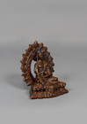 Oxidized Copper Medicine Buddha Statue 3 75  H