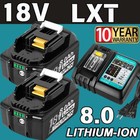 2pack Bl1860b For Makita 18volt 8 0ah Lxt Li-ion Battery Bl1830 Bl1850   Charger