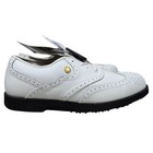 Dunlop Mens White Leather Wingtip Golf Shoes M6000c Size 7 5 New