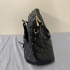 Badgley Mischka Quilted Vegan Leather Travel Tote Weekender Bag Black Fs Charity