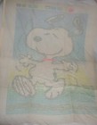 Snoopy Happy Dance Latch Hook Rug Canvas Only No Yarn Vintage Sold As Is