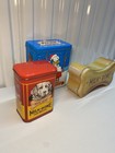 Vintage Milk Bone Dog Tins Lot Of 3- Snoopy Collectibles Limited Edition Lot