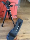 Used Manfrotto 290 Xtra Aluminum Tripod W  Mh804-3wus 3-way Head   Bag