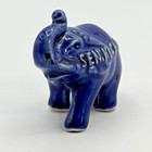 Vtg Senator Kuchel Republican Elephant Figurine Blue Ceramic Political Souvenir