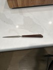 Vintage Mid Century Modern Letter Opener Teak rosewood Handle Stainless Mcm