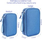 Cord Organizer Travel Cable Organizer Bag Tech Electronic Organizer Medium Blue