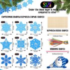 Qilery 126 Pcs Winter Snowflake Scratch Paper Arts Christmas Blue Scratch Orn   