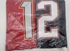 Brand New   12 Tom Brady Dual Super Bowl Patriots Buccaneers Split Sewn Jersey