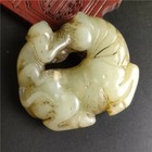 Chinese Antique Jade Crafts Xiuyu Horse Monkey Statue Pendant Collect Fengshui
