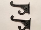 Pair Of Eastlake Design Hooks Vintage Cast Iron   