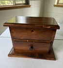 Antique Primitive Wooden Drawers Cubby Cabinet Sewing Box jewelry Decor