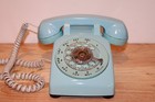 Bell Systems Western Electric Light Blue Turquoise Rotary Phone Phone Vintage