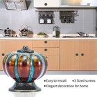 Ieik Cabinet Knobs 12 Pack Glazed Ceramic With Blue Pumpkin 12