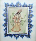 Antique Vintage Persian Miniature Painting On Bone