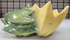 Vintage Mccoy Yellow Green Leaf Planter Ceramic Art Pottery Usa Mcm Decor