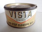 2 Vintage Tin Cans Simoniz Vista   Wilco Car Auto Wax Polish 1960s Partial Used