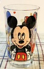 Vintage Walt Disney Co  Glass Cup Mickey Mouse  Minnie Mouse  And Donald Duck