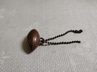Vintage Brasstone Metal Bead Chain Copper Football Key Chain