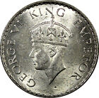 India-british George Vi Silver 1940  b  1 4 Rupee Bombay Unc Km  545  22 335 