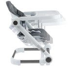 Baby Toddler Feeding Booster Chair Foldable W  3 Adjustable Height Portable Grey