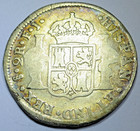 1809-fj Santiago Chile 2 Reales Spanish Colonial Genuine Antique 1800 s 2r Coin