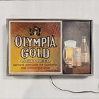 Vintage Olympia Gold Light Beer Light-up Bar Sign  21x15x4 5   made In The Usa 