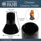 Potted Pans Ceramic Beer Can Chicken Holder For Grill Or Smoker - Turkey Throne