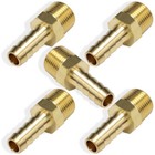 5pcs 3 8  Hose Barb X 3 8  Male Npt Brass Gas Fuel Water Air Fitting Universal