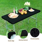 Fitted Rectangle Tablecloth 24 X 48 Inch Elastic 48  X 24   rectangular  Black