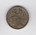Chile 1932 Scarce 1 Peso  peso D  vila  Silver Coin Must See Vf