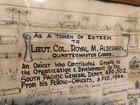 Wwii Hand-drawn Officers Signed Certificate South Pacific General Depot
