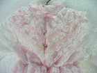 Vintage Star For Girls Size 4t Dress Pink With White Lace Long Sleeve