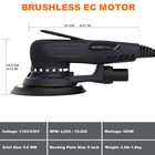 Maxxt Random Orbital Sander Brushless 350w Variable Speed 150mm  6   