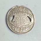 Los Angeles Mta Vintage Transit  one Fare  Token  ac Ca 450-k 