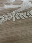 White Diamond Sparkly Wedding Belt Accent  One Size