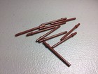 New Reddish Brown Lego Bar 6l W  Stop Ring Poles Antennas 63965 Authentic  x10 