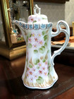 Tea Coffee Chocolate Pot Japanese Floral Nippon Moriage Hand Painted Gold
