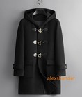 Mid Length Long Jackets Men s Casual Hooded Woolen Trench Coats Winter College