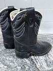 Vintage 50s 60s Kids Youth Leather Western Cowboy Boots 