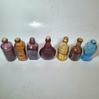 Vintage Set Of 7 Miniature Color Glass Bottles  Wheaton And Taiwan  3 