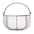 Mainstays Brown Chicken Wire Storage Basket With Moveable Handle 4 5 h X 8 375 d