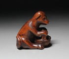 Antique Japanese Netsuke Dog -signed -okimono -rare From Japan