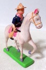 Vintage Japan Celluloid Cowboy On Horse Toy
