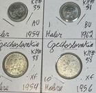 1922 - 1991 Czechoslovakia 1 Haler To 5 Korun Vf - Xf 21 Coin Lot W  1 Silver