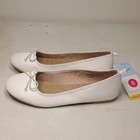 Cat   Jack Girls Diana Slip-on Ballet Flats Size 5 White